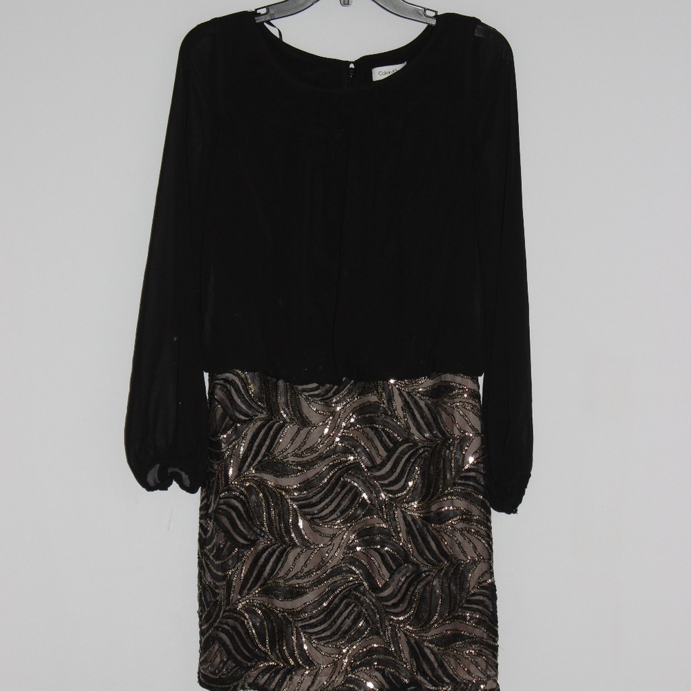 Calvin Klein Women's Sleeveless Dress with Embroid